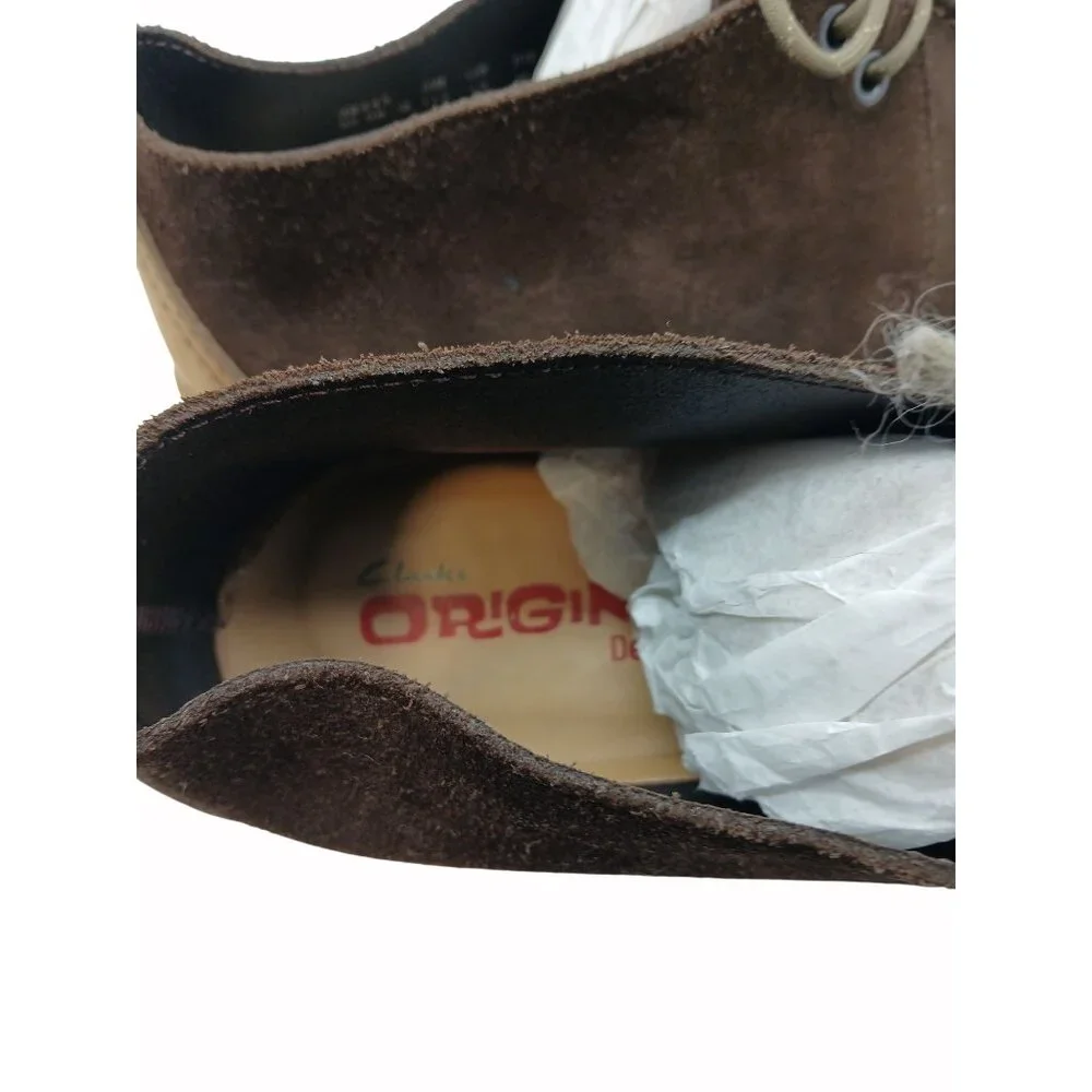Clarks Originals Desert Trek Brown Suede Lace Up Shoes Crepe Sole Mens Size 12